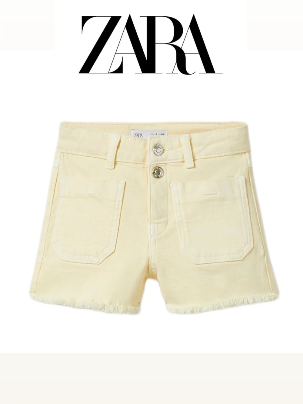 Zara marine short yellow sz 6